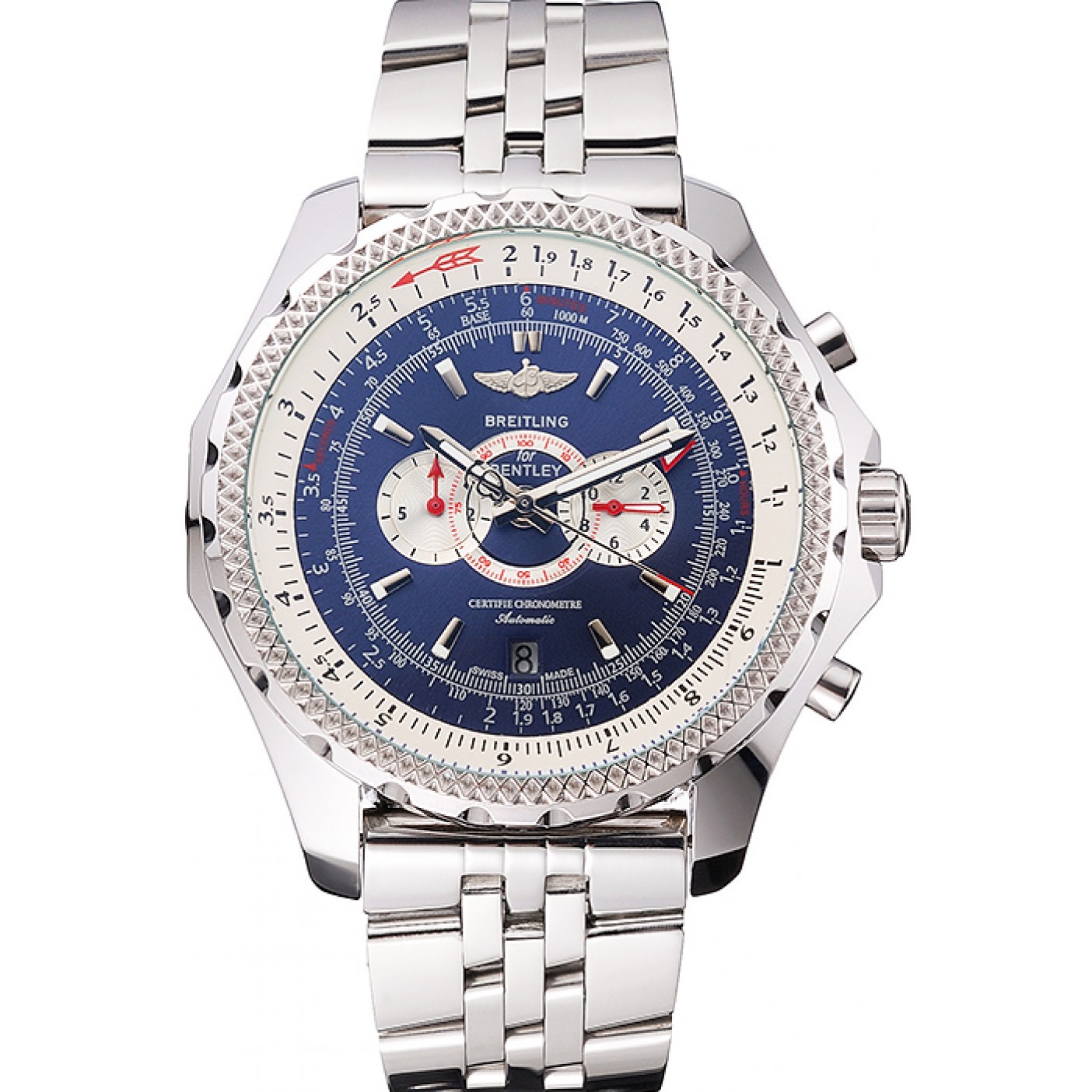 Breitling Bentley Supersports Blue Dial Stainless Steel Case And Bracelet 622221