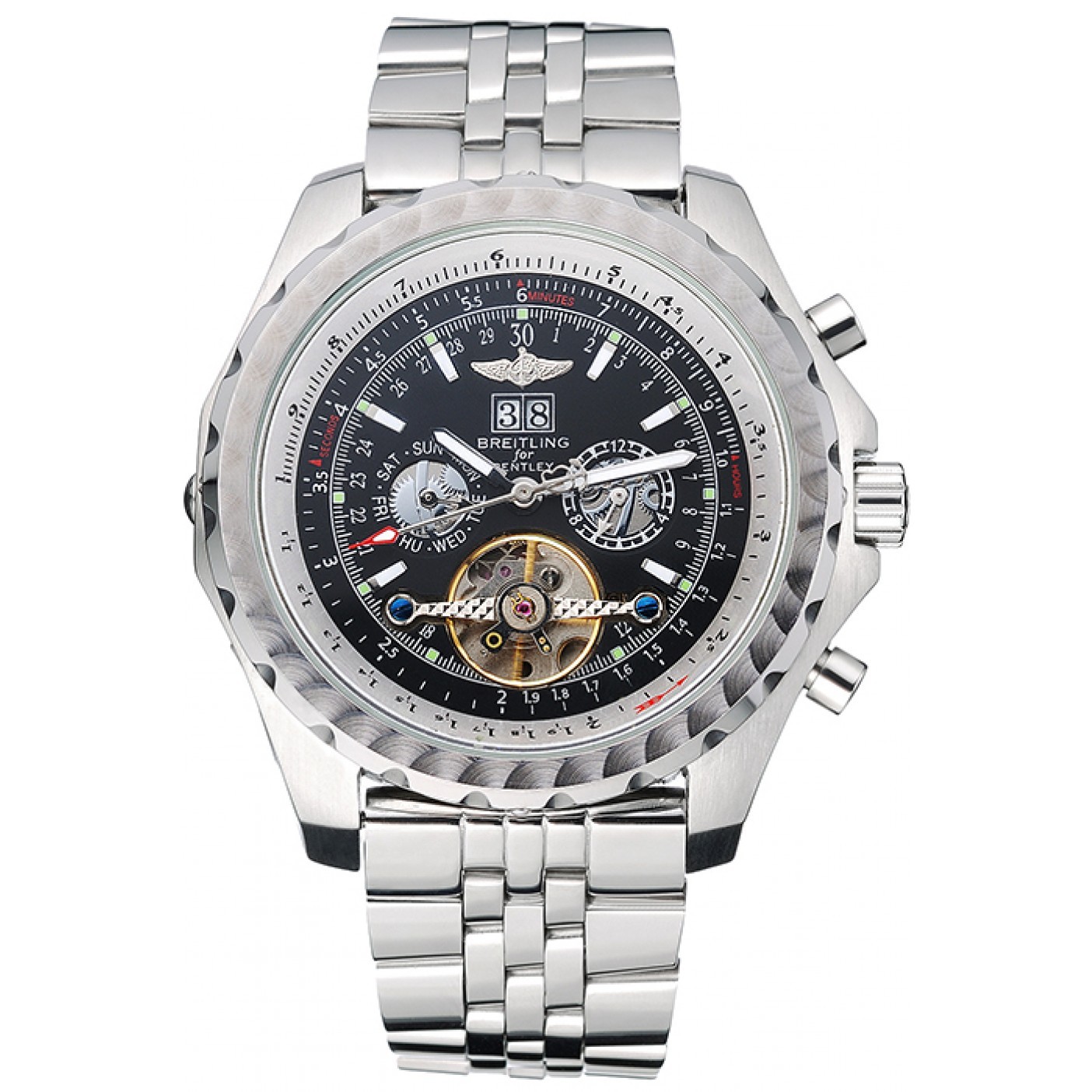 Breitling Bentley Mulliner Tourbillon Black Dial Stainless Steel Case And Bracelet 622731