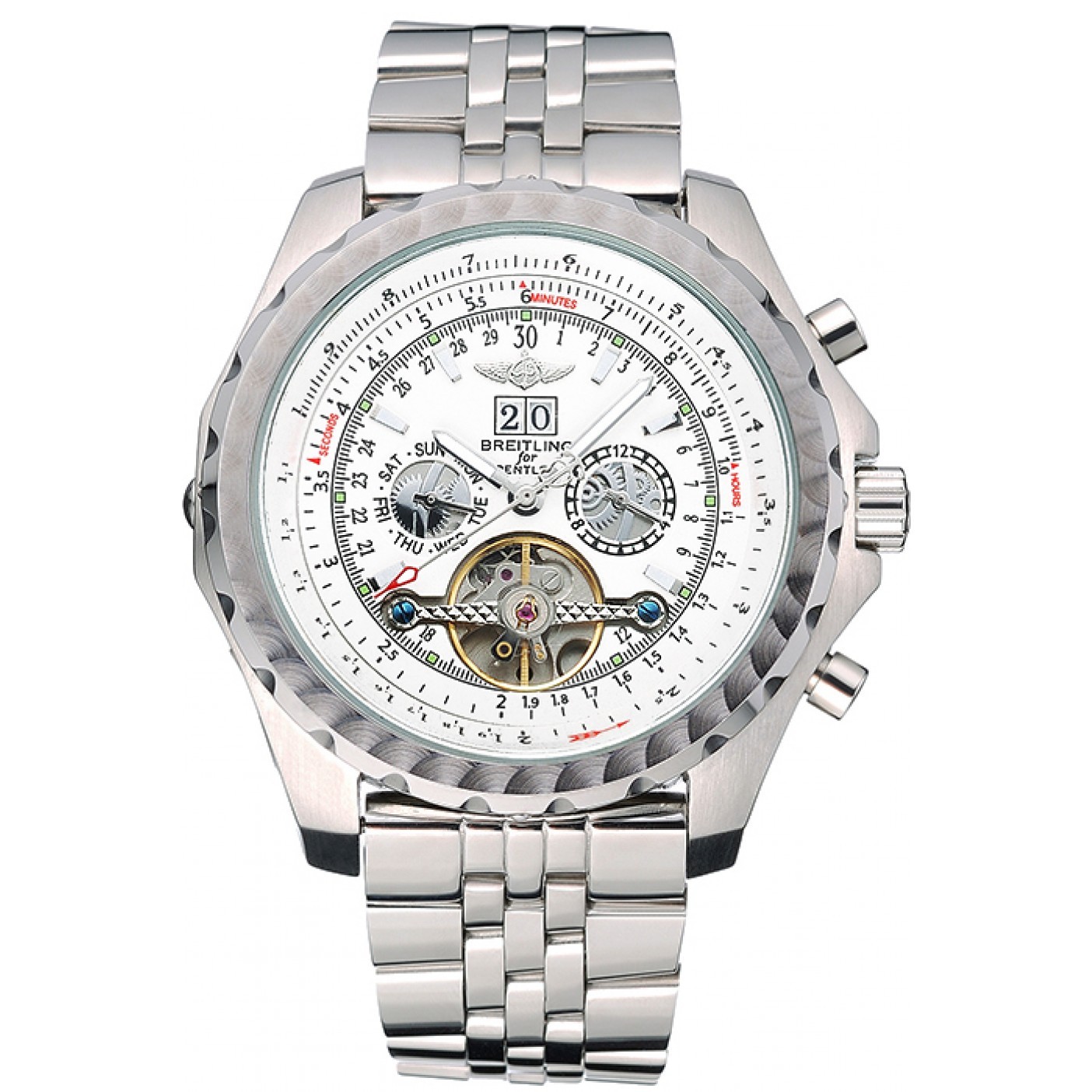 Breitling Bentley Mulliner Tourbillon White Dial Stainless Steel Case And Bracelet 622732