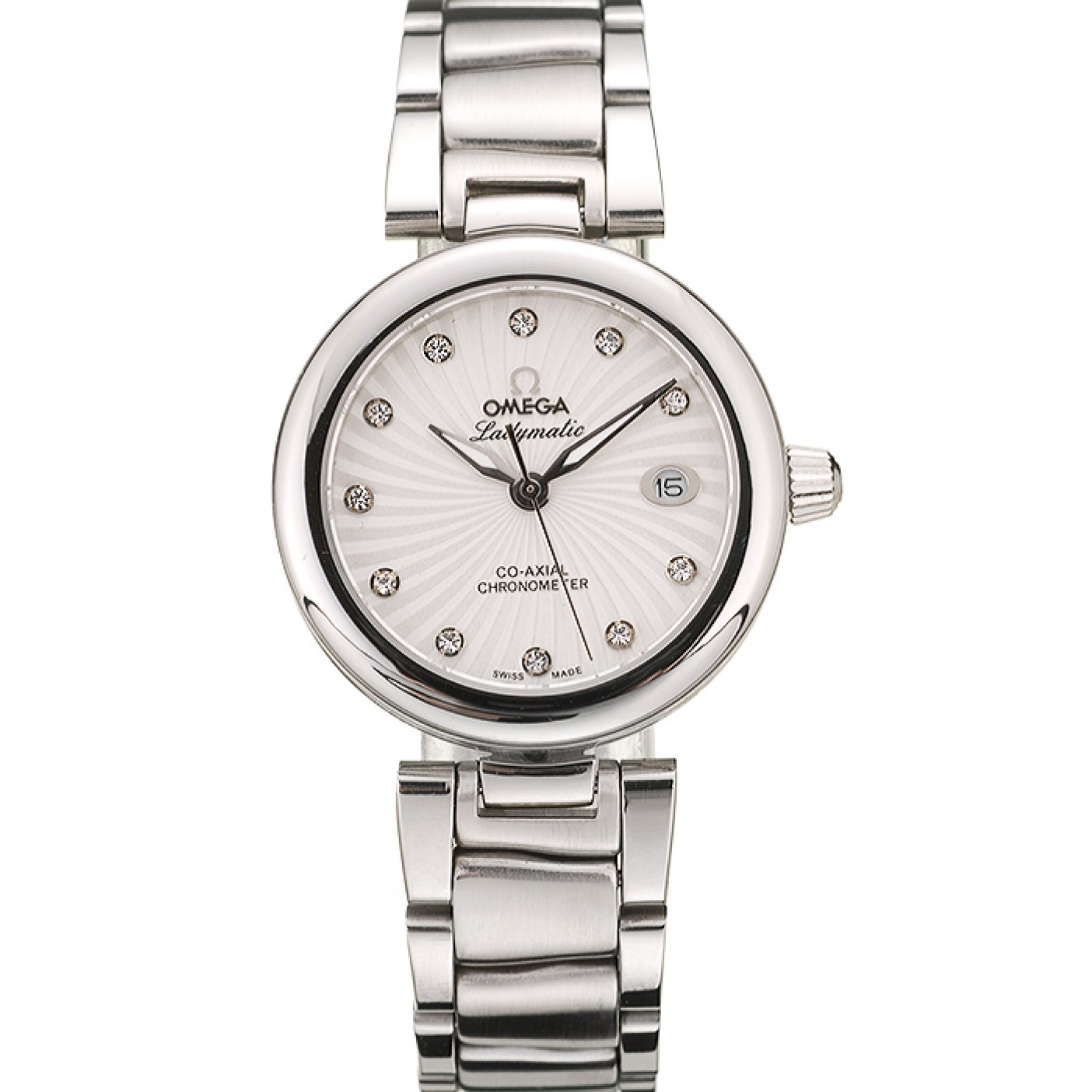 Omega DeVille Ladymatic Stainless Steel Strap White Dial