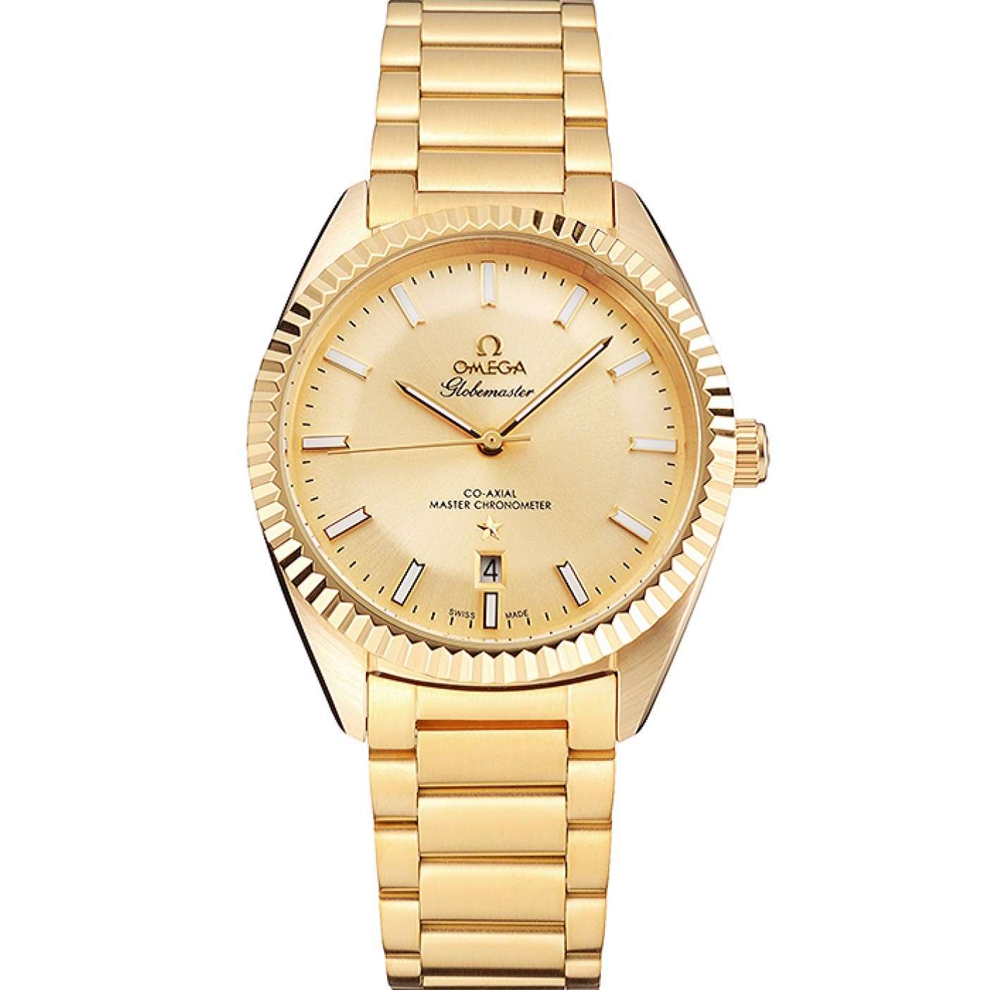 Omega Globemaster Gold Dial Gold Case And Bracelet