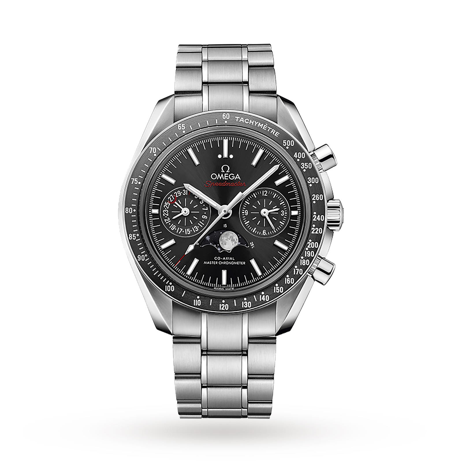 Swiss Omega Speedmaster Moonwatch Co-Axial Moonphase 44.25mm Mens Watch O30430445201001