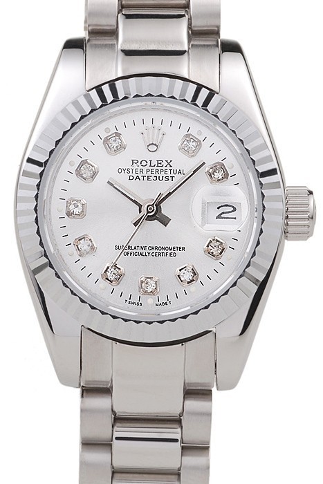 Rolex Datejust Polished Stainless Steel Silver Dial