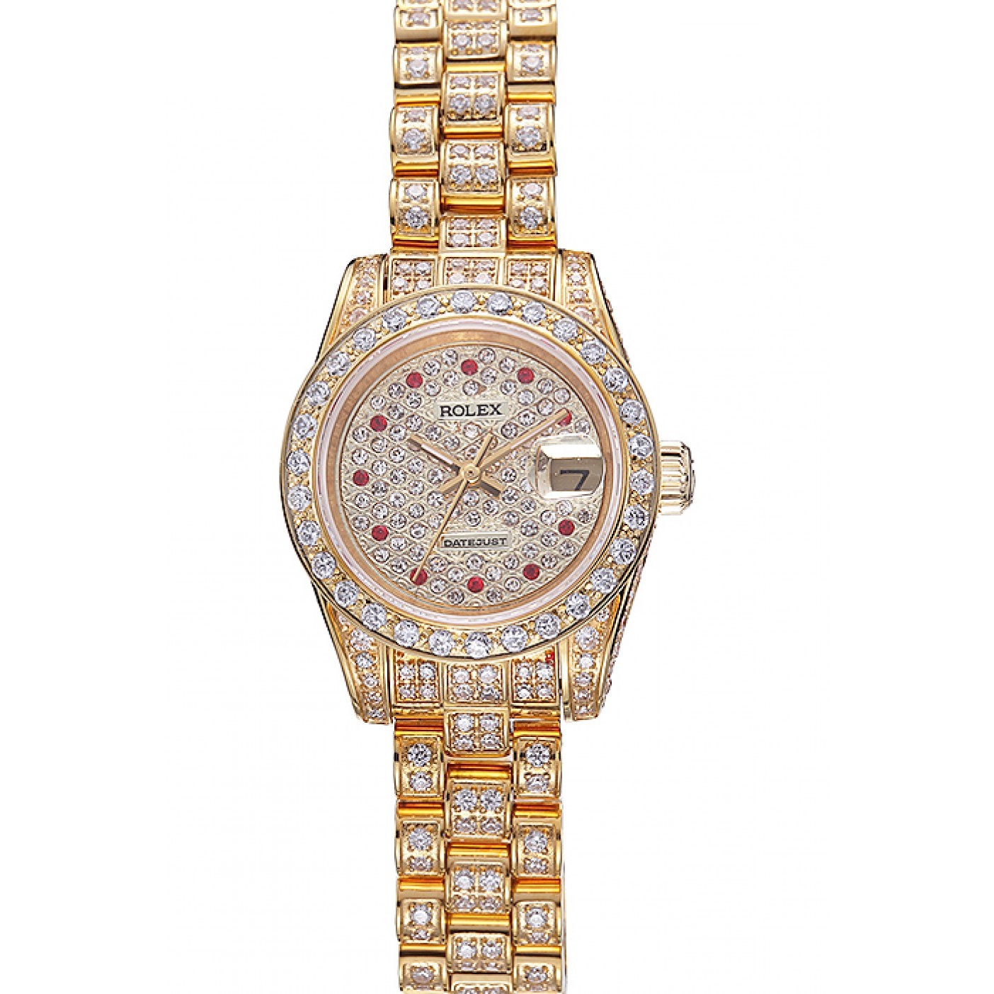 Swiss Rolex DateJust Diamond Dial Gold 622024