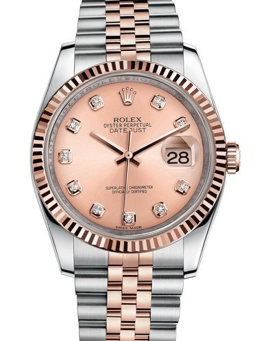 AAA Replica Rolex Datejust 36mm Stainless Steel and Rose Gold Midsize Watch 116231-0057