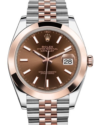 AAA Replica Rolex Datejust 41mm Stainless Steel and Everose Gold Mens Watch 126301-0002