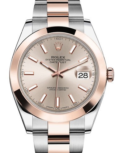 AAA Replica Rolex Datejust 41mm Stainless Steel and Everose Gold Mens Watch 126301-0009