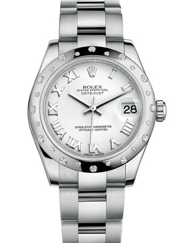 AAA Replica Rolex Datejust 31mm Stainless Steel White Roman Oyster Ladies Watch 178344-0028