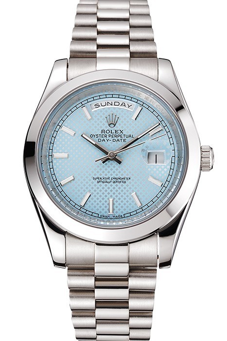 Rolex Day Date 40 Ice Blue Dial Stainless Steel Case And Bracelet