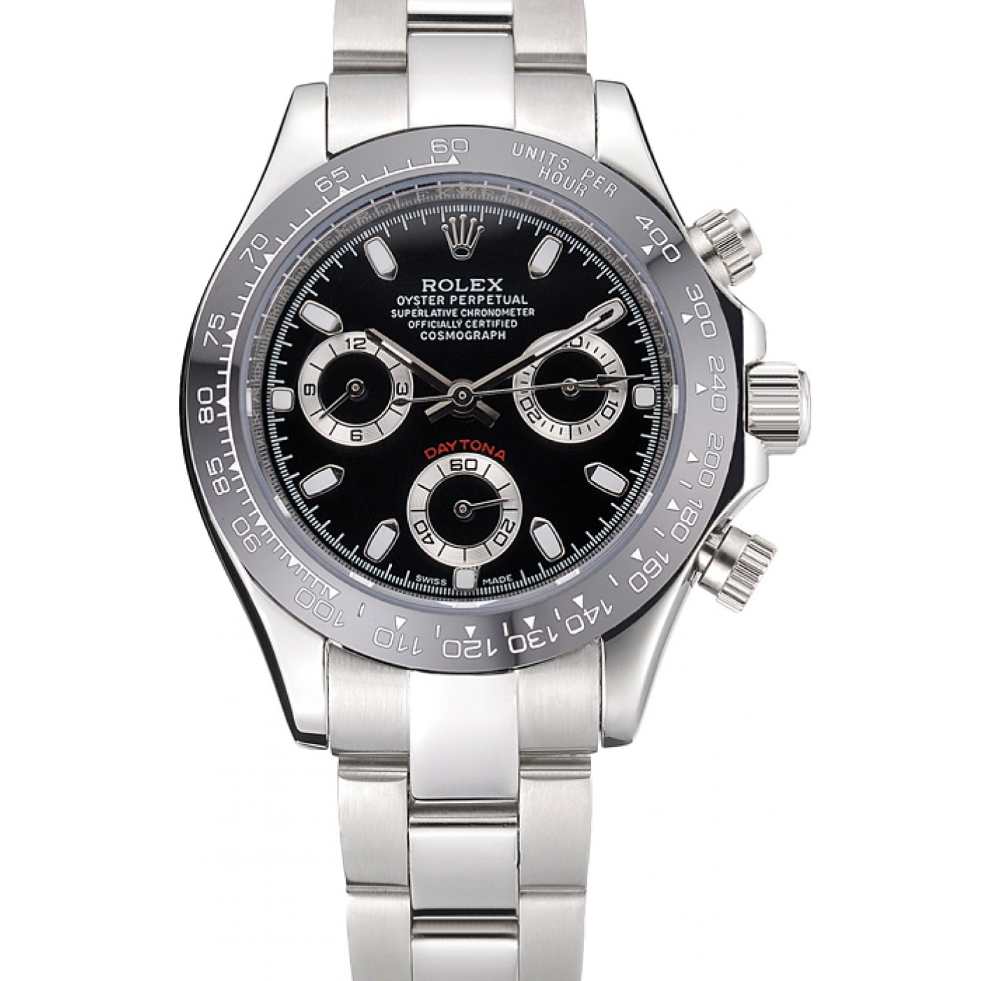 Rolex Cosmograph Daytona Stainless Steel Case Black Silver Subdials Stainless Steel 622635