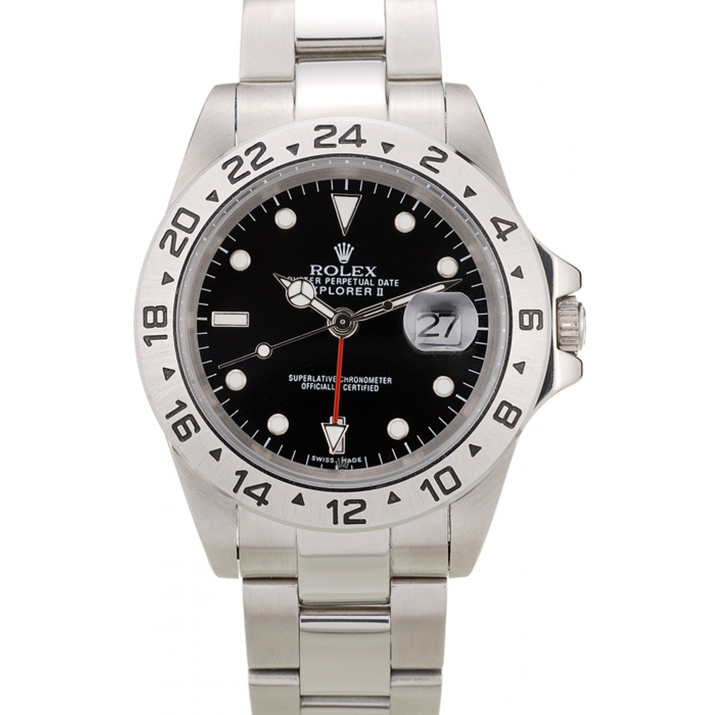 Rolex Explorer Stainless Steel Bezel Black Dial