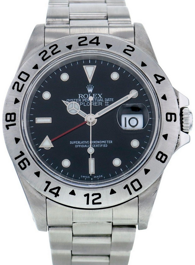 AAA Replica Rolex Explorer II Black Tritium Automatic Mens Watch 16570-0001