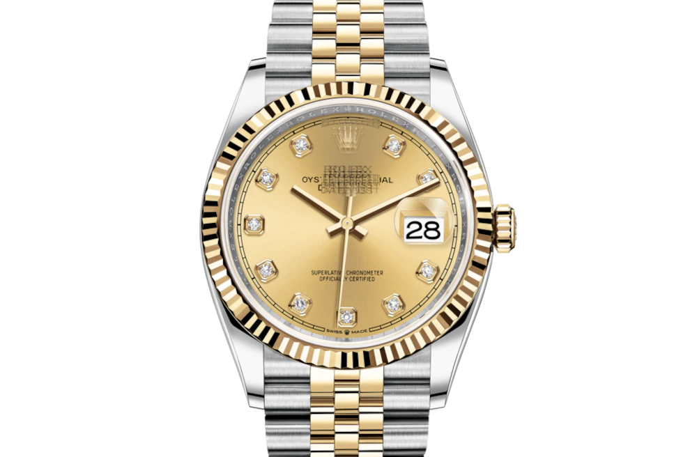 DATEJUST 36- Oyster, 36 mm, Oystersteel and yellow gold 60with original box