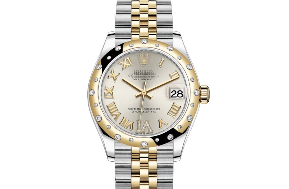 DATEJUST 31-Oyster, 31 mm, Oystersteel, yellow gold and diamonds 42with original box