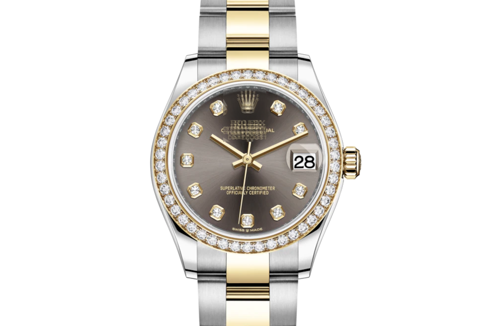 DATEJUST 31- Oyster, 31 mm, Oystersteel, yellow gold and diamonds 16with original box