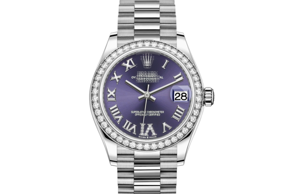 DATEJUST 31-Oyster, 31 mm, white gold and diamonds 45with original box