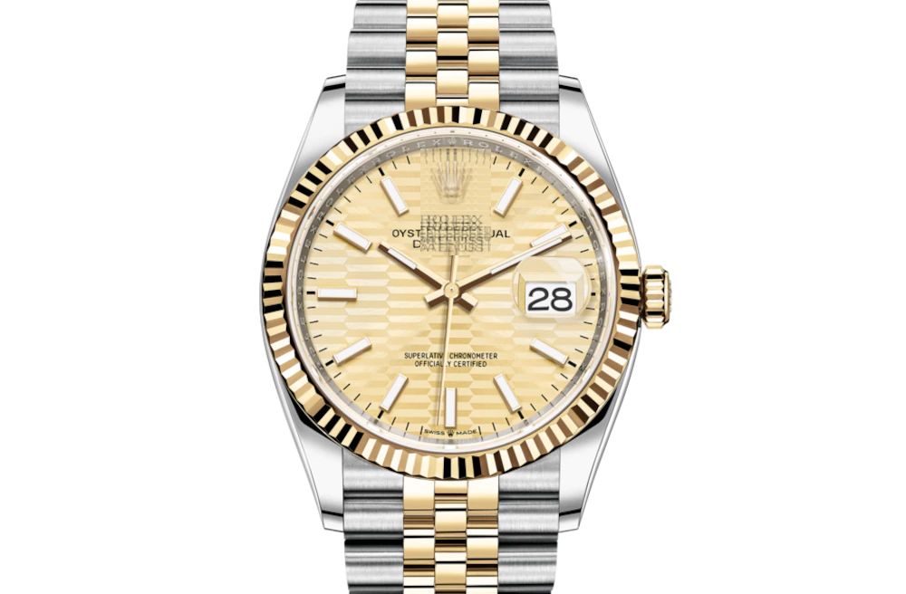 DATEJUST 36- Oyster, 36 mm, Oystersteel and yellow gold 59with original box