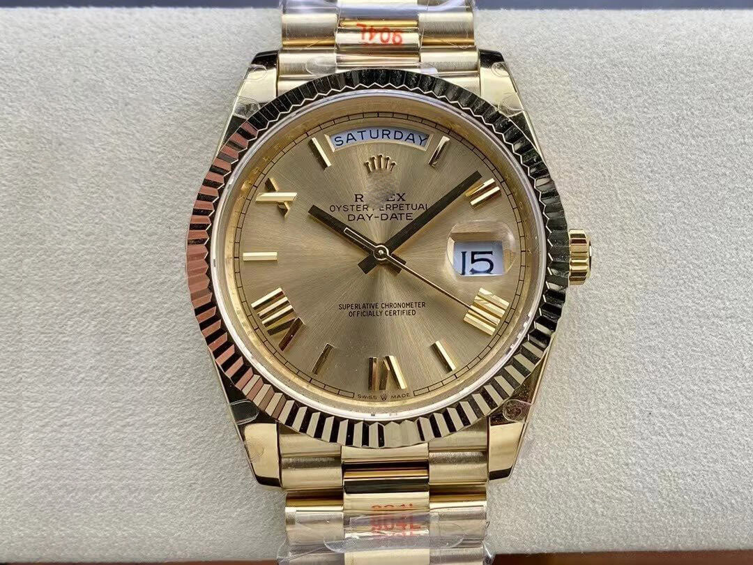 ROLEX DAY DATE M228238-0006 904L GOLD CASE