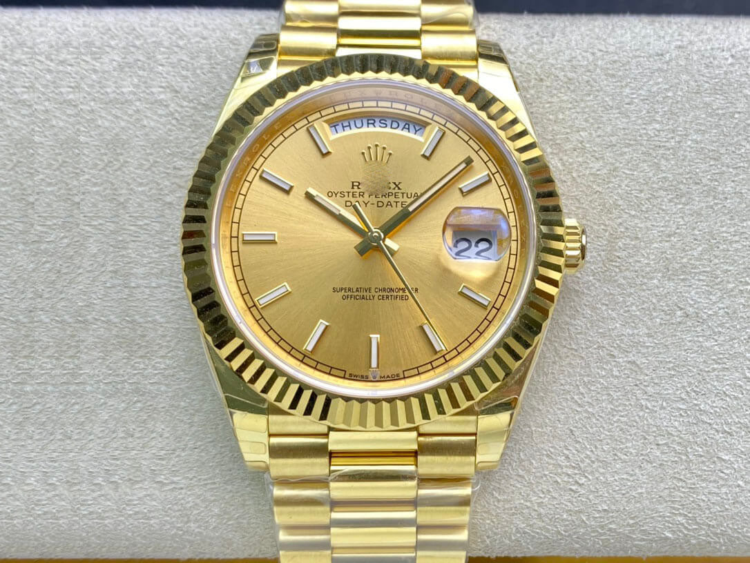 DAY DATE M228238-0003 40MM EW FACTORY GOLD DIAL