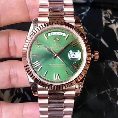 DAY DATE 228235 40MM EW FACTORY GREEN DIAL