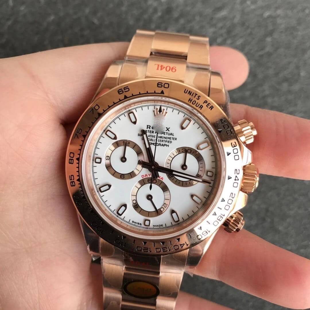 DAYTONA M116505-0010 NOOB FACTORY ROSE GOLD WHITE DIAL