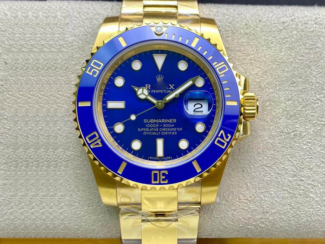 SUBMARINER M116618LB-0003 VS FACTORY GOLD STRAP