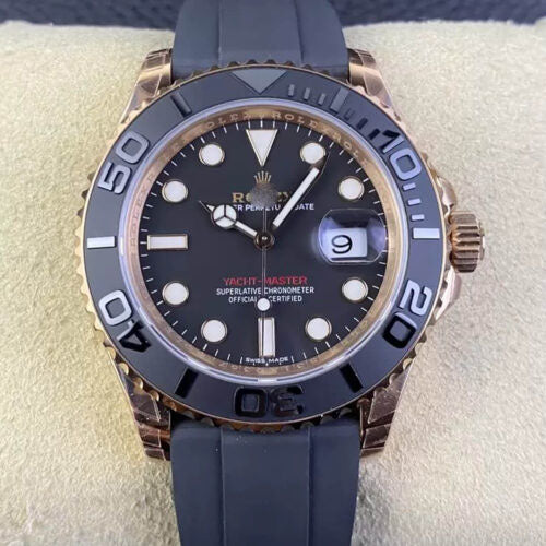 YACHT MASTER M126655-0002 40MM VS FACTORY BLACK STRAP