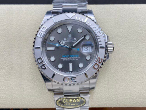 YACHT MASTER M126622-0001 CLEAN FACTORY GREY STRAP